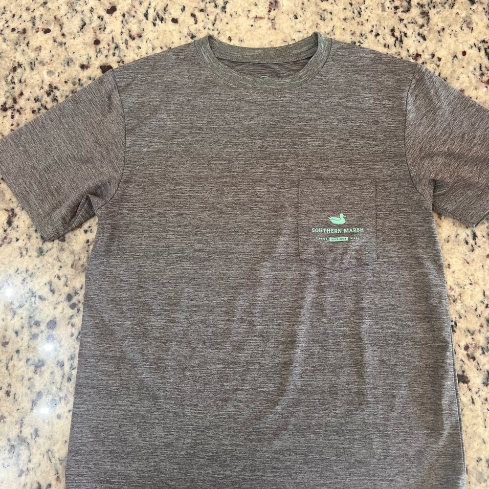 Southern Marsh boys Heather Gray Pocket T-Shirt